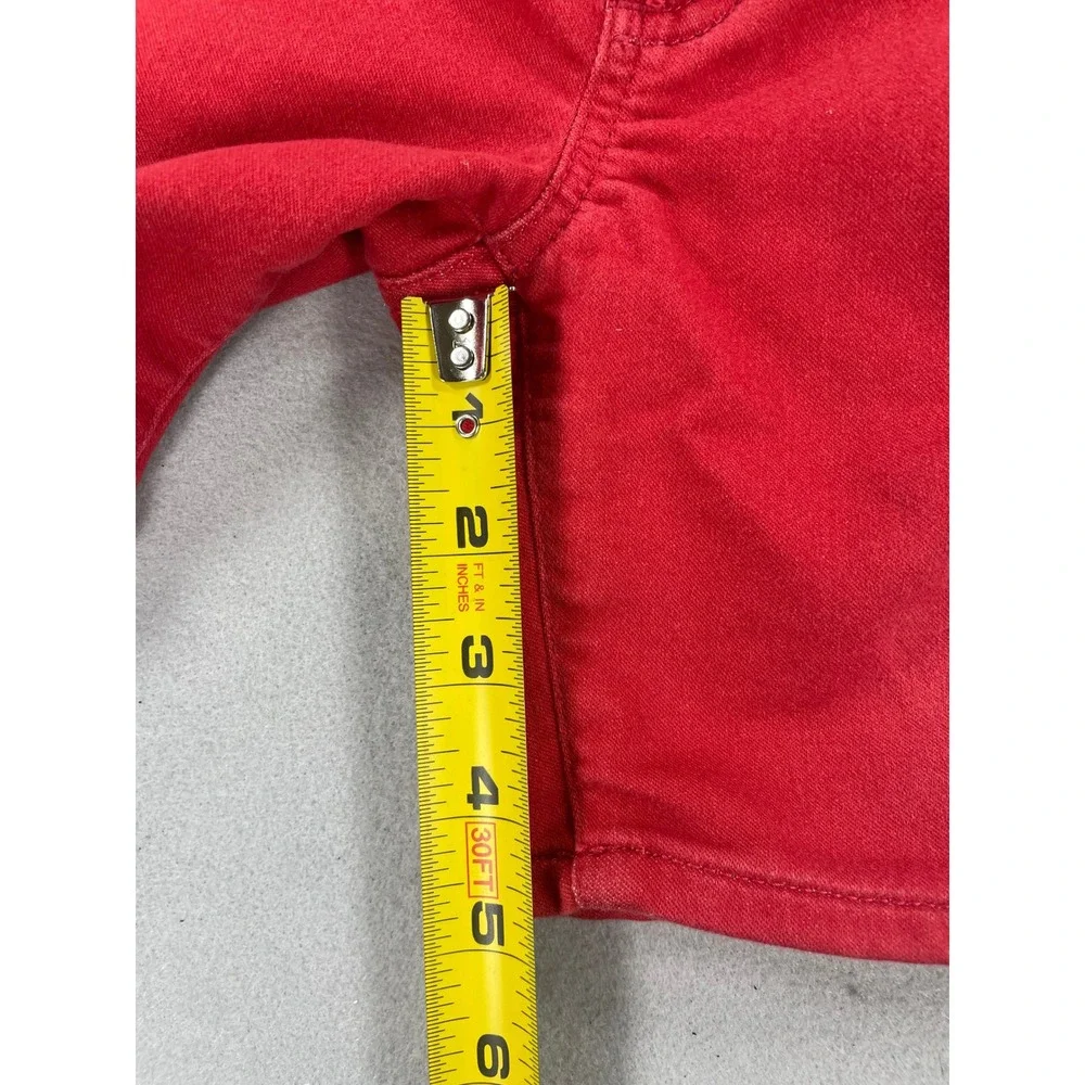 Gap Toddler Boys Red Denim Shorts Stretch Pull On 12-18 Mo. Elastic Waist